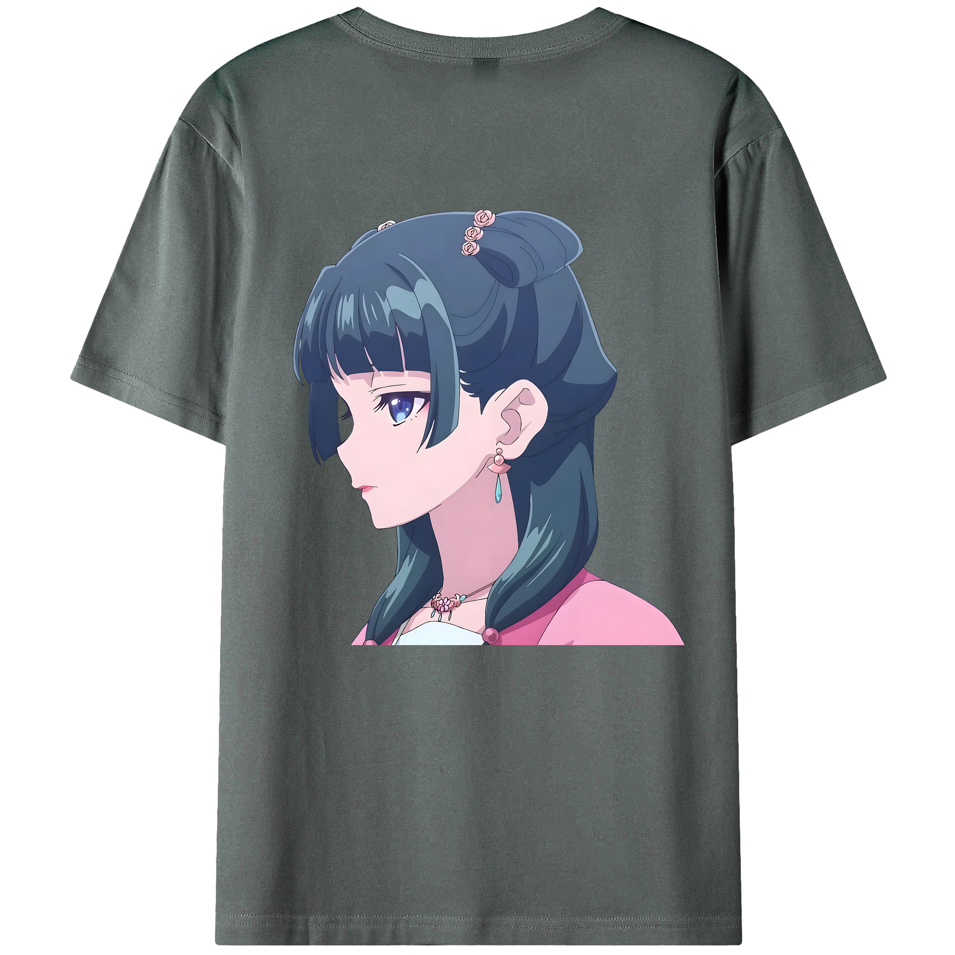 （画像用） 薬屋のひとりごと The Apothecary Diaries 綿100％ メンズ半袖Tシャツ（バックプリント） 通気性